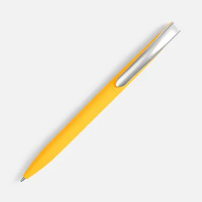 Ручка шариковая Pin Soft Touch, желтая — фото 2