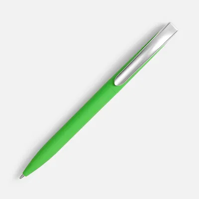 Ручка шариковая Pin Soft Touch, зеленая — фото 2