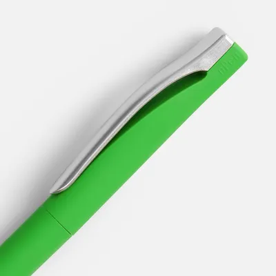 Ручка шариковая Pin Soft Touch, зеленая — фото 3