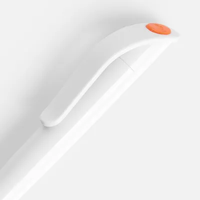 Ручка шариковая Grip, белая с оранжевым — фото 3