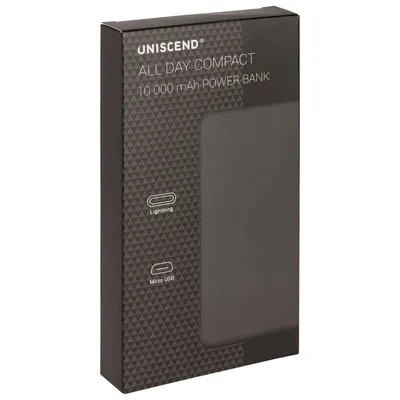Внешний аккумулятор Uniscend All Day Compact 10000 мАч, черный — фото 7