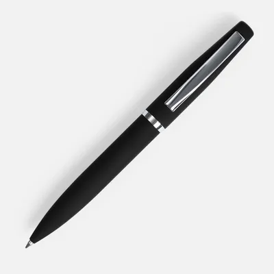 Ручка шариковая Bolt Soft Touch, черная — фото 2