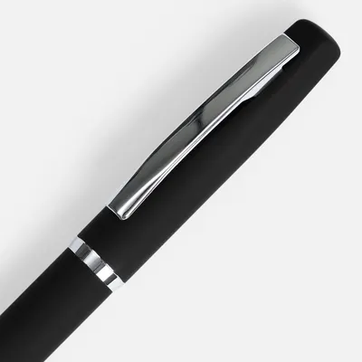 Ручка шариковая Bolt Soft Touch, черная — фото 3
