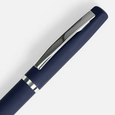 Ручка шариковая Bolt Soft Touch, синяя — фото 3