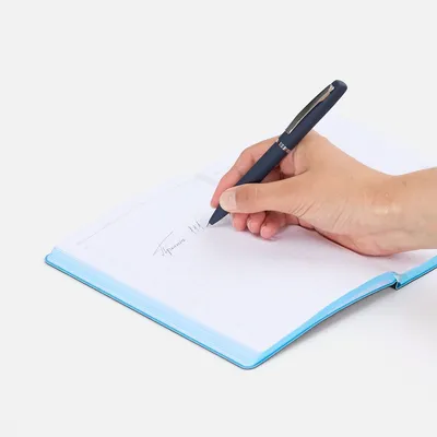 Ручка шариковая Bolt Soft Touch, синяя — фото 4