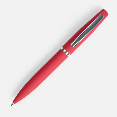 Ручка шариковая Bolt Soft Touch, красная — фото 2