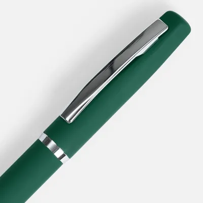 Ручка шариковая Bolt Soft Touch, зеленая — фото 3