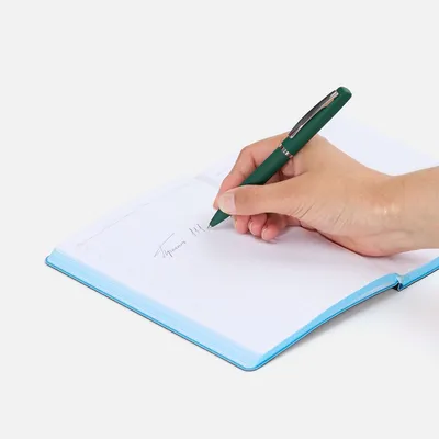 Ручка шариковая Bolt Soft Touch, зеленая — фото 4