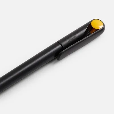 Ручка шариковая Prodir DS1 TMM Dot, черная с желтым — фото 5