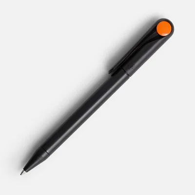 Ручка шариковая Prodir DS1 TMM Dot, черная с оранжевым — фото 3