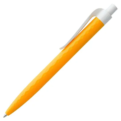 Ручка шариковая Prodir QS01 PMP-P, оранжевая с белым — фото 2