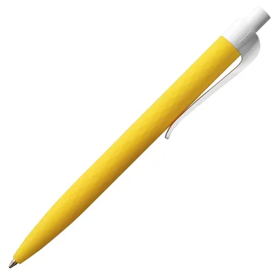 Ручка шариковая Prodir QS01 PMP-P, желтая с белым — фото 3
