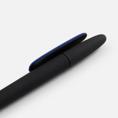 Ручка шариковая Prodir DS5 TRR-P Soft Touch, черная с синим — фото 4