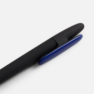 Ручка шариковая Prodir DS5 TRR-P Soft Touch, черная с синим — фото 5