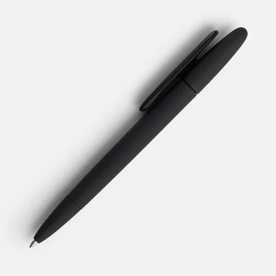 Ручка шариковая Prodir DS5 TRR-P Soft Touch, черная — фото 3